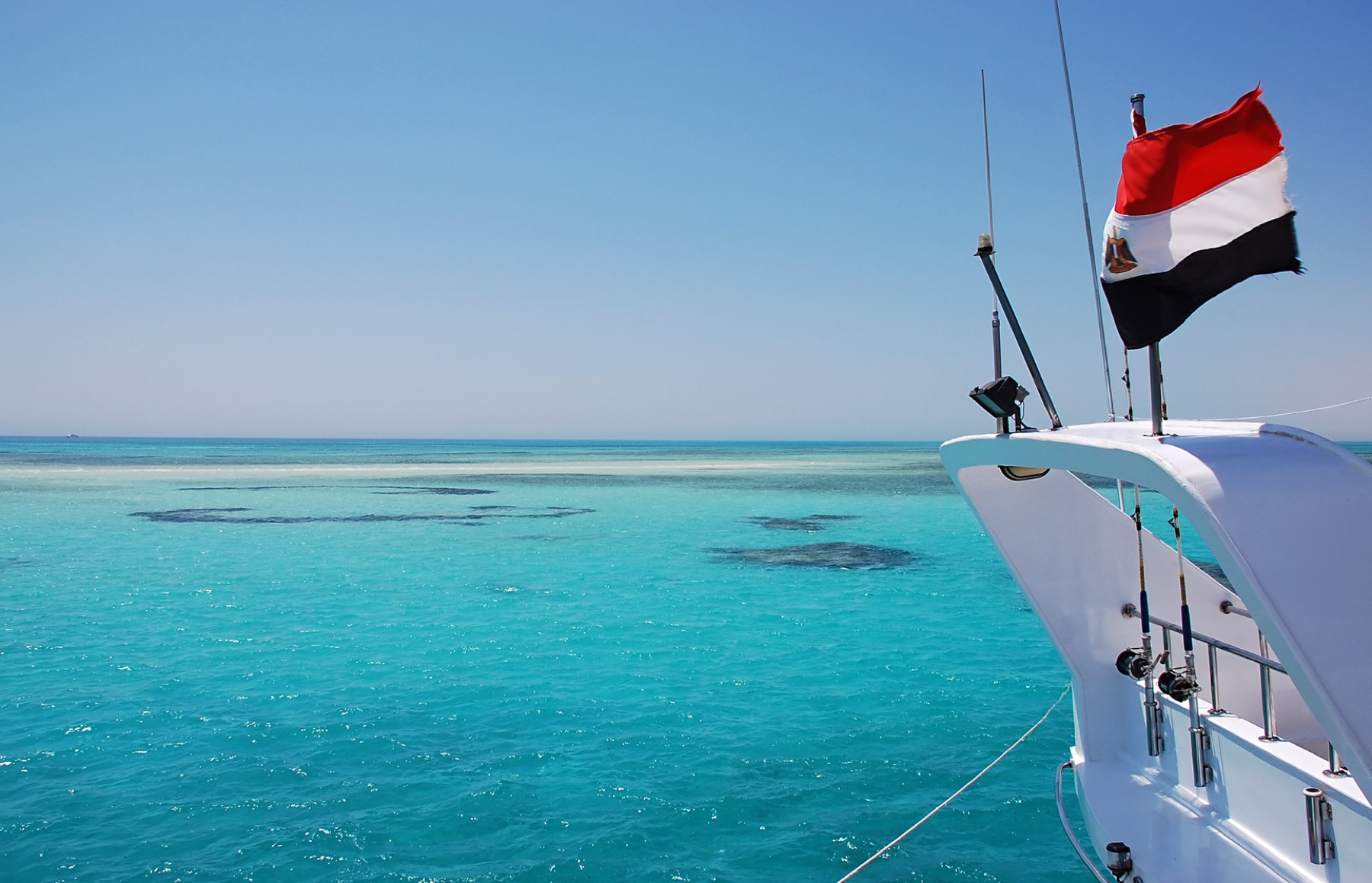 Private yacht on the Sinai coast